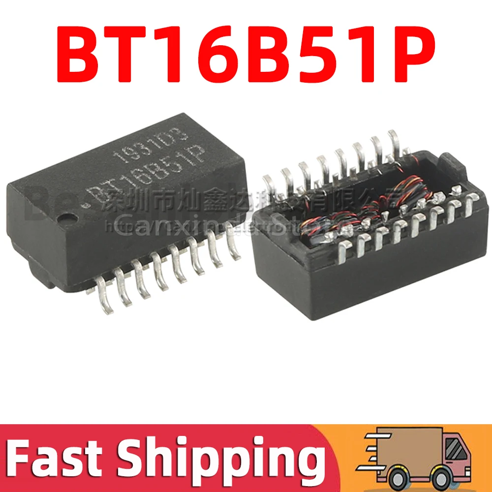 5pcs BT16B51P SOP16 BT16B51 100 Base-T single port transformer Module Internet Isolation Isolator Filter High Quality BT16B51