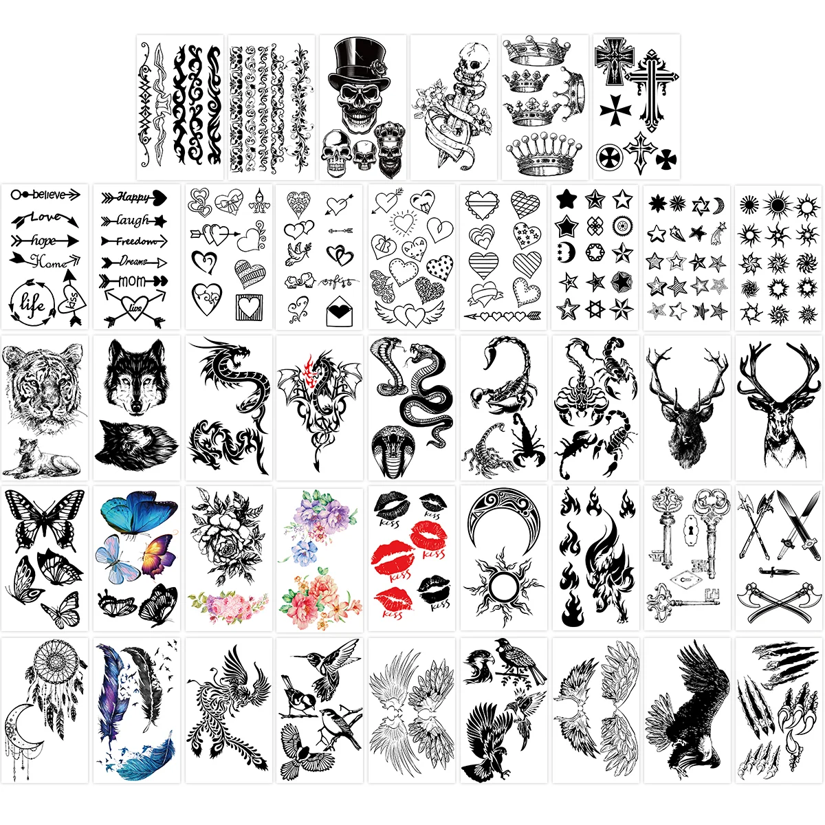 

Makeup Stickers Temporary Tattoos for Adults Waterproof Flower Moon Temperary Child