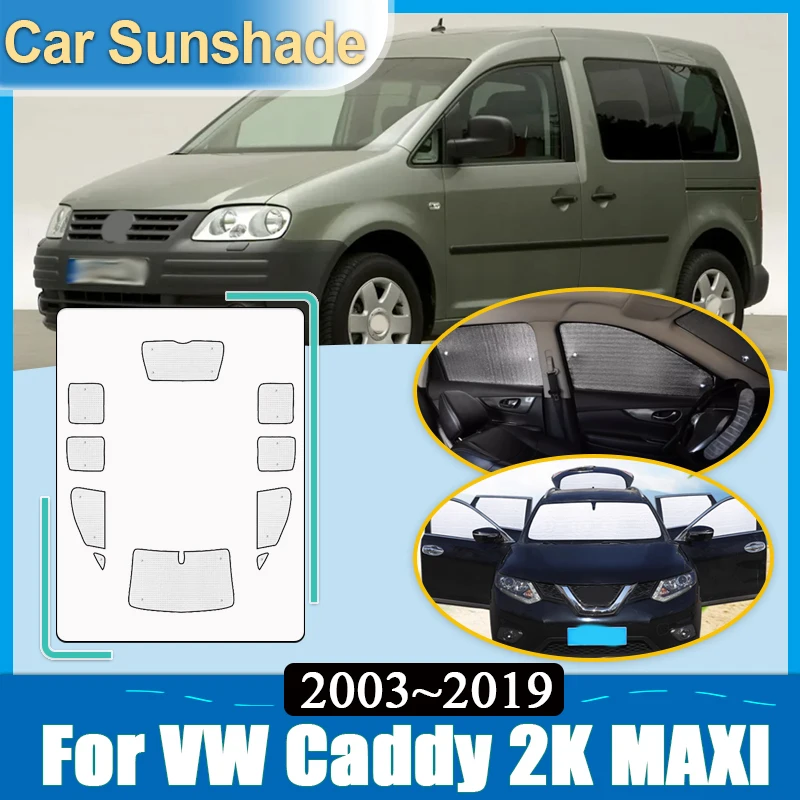

For Volkswagen VW Caddy 2K MAXI 2003~2019 Car Windshield Sunshade UV Protection Reflector Visors Sunscreen Curtains Accessories