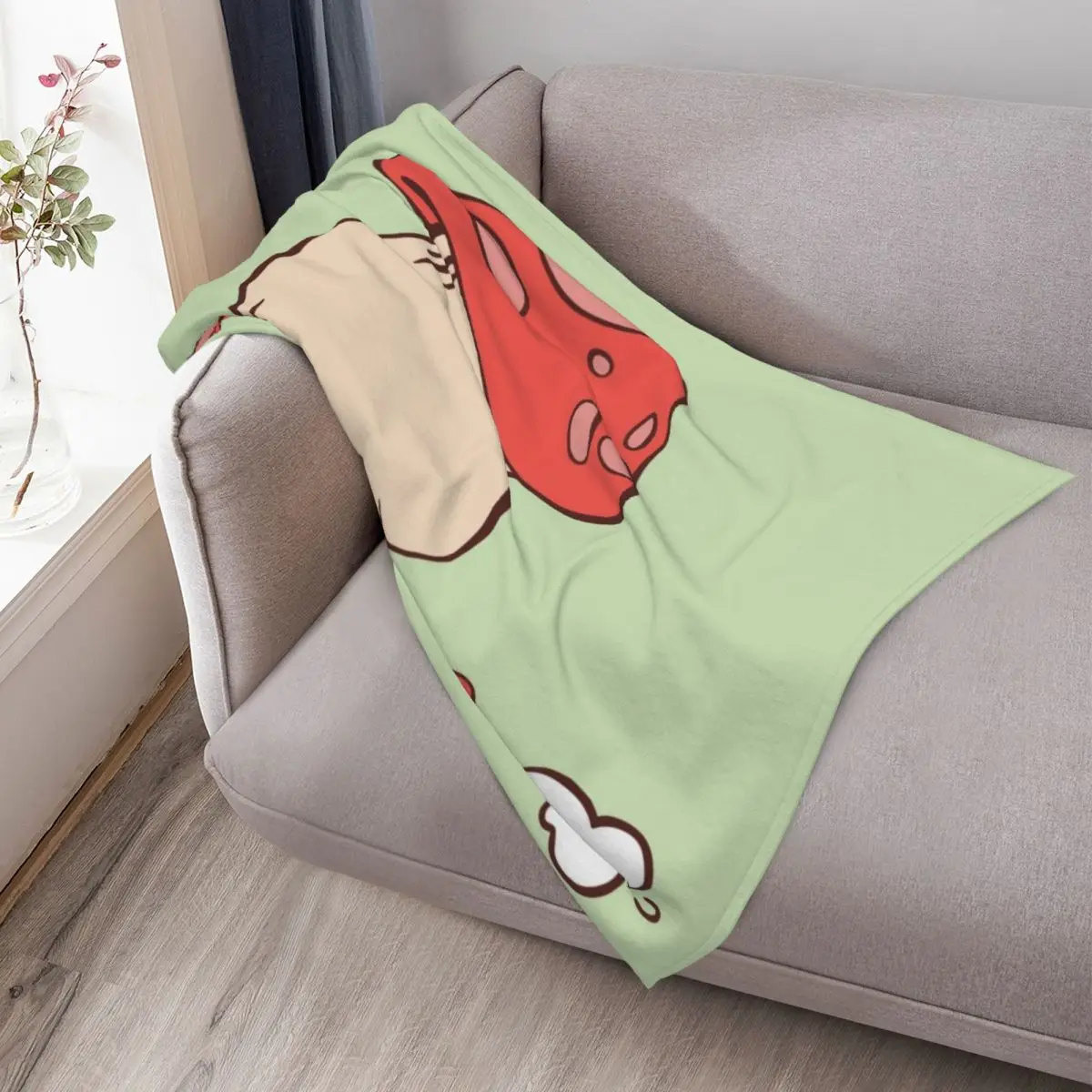 تشغيل الفطر! Dungeon Meshi Dunmesh رمي بطانية أريكة لحاف أرائك الشاطئ بطانيات الهالوين #3