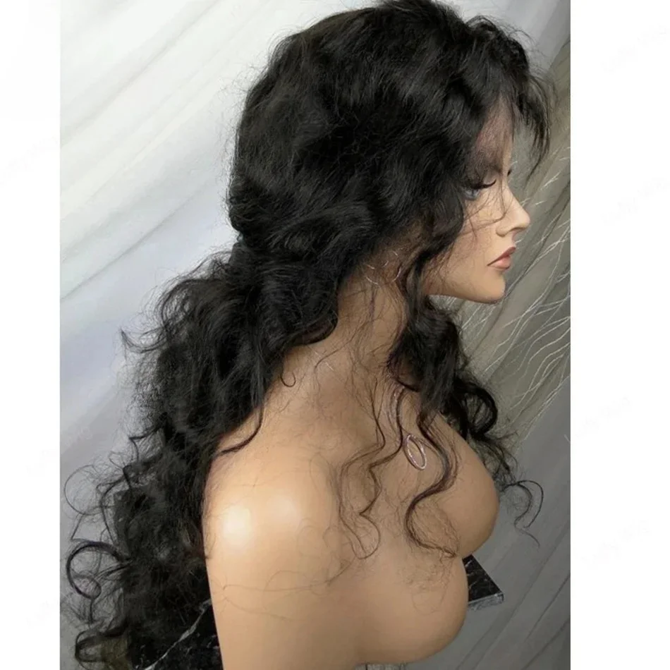 

Black Body Wave Glueless Human Hair 5x5 Silk Base with Baby Hair HD Lace European Style Preplucked for Jewish Women