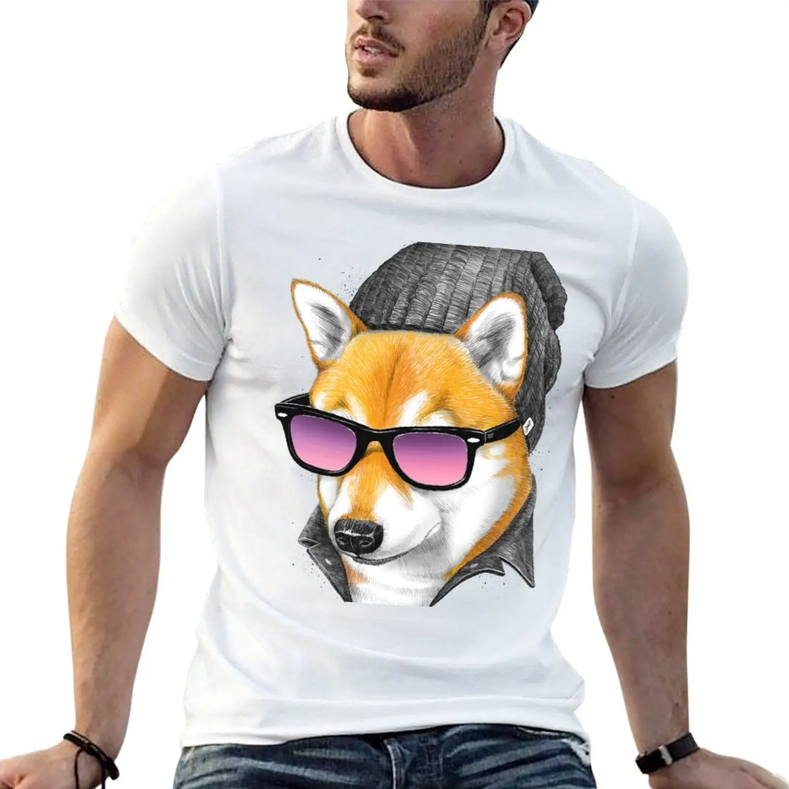 

Cool Shiba inu T-Shirt t shirts for man graphic tees t shirts for man pack cotton T-Shirt
