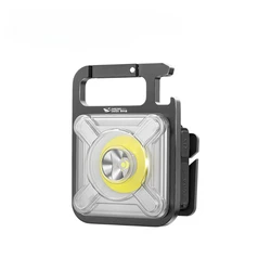 Outdoor LED Flashlight Keychain Light Bright COB Light Rechargeable Work Light Fishing Lanterna Magnet Built-in Battery