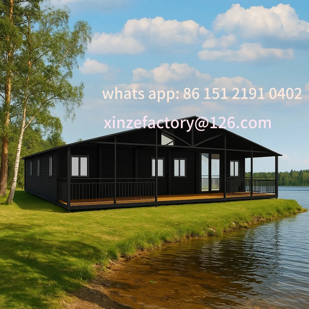 منازل جاهزة قابلة للتخصيص قابلة للتوسيع 40 قدم 60 م 2 حاوية جاهزة وحدات منزلية فاخرة مصنع فيلا متينة