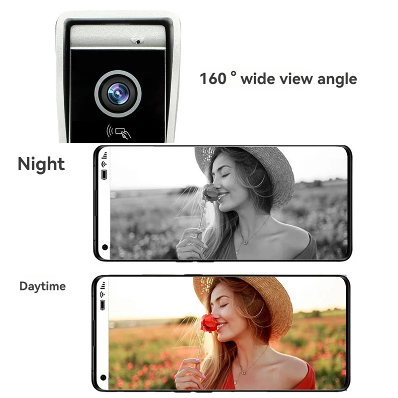 AS95-TUYA Wifi ビデオドアベルインターホンシステム 10 インチタッチモニターセキュリティ保護ヴィラホームアクセス用