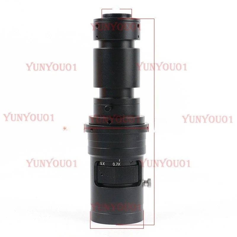 200x/400x Continuous CNC Microscope, C-interface, Welding Maintenance, Industrial Camera, Portable Monocular Objective Lens