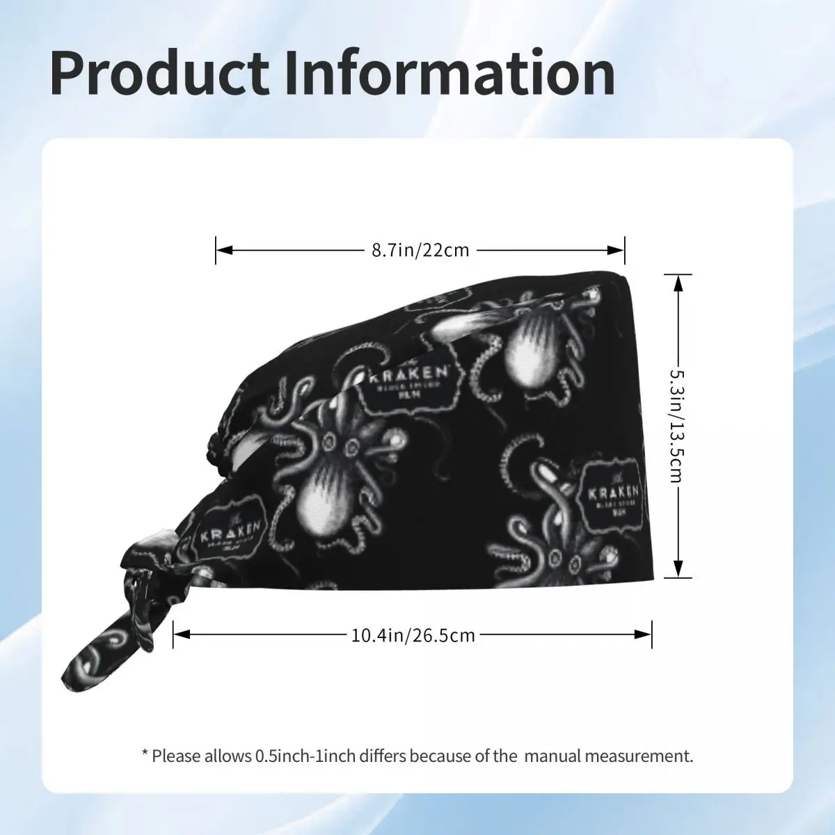 قبعة كراكن رم فرك للطبيب، قبعة جراحية للعمل للجنسين، قبعات رضاعة قابلة للتعديل لطبيب الأسنان #6