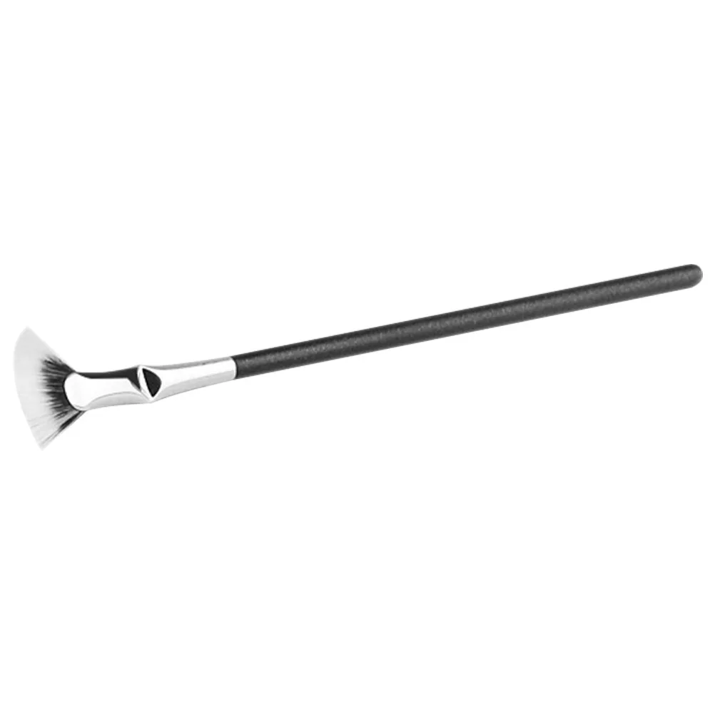 

Black Fan Shaped Eyelash Brush for Extensions Mascara Applicator Tool Wooden Handle lash brush eyelash extension supplies travel