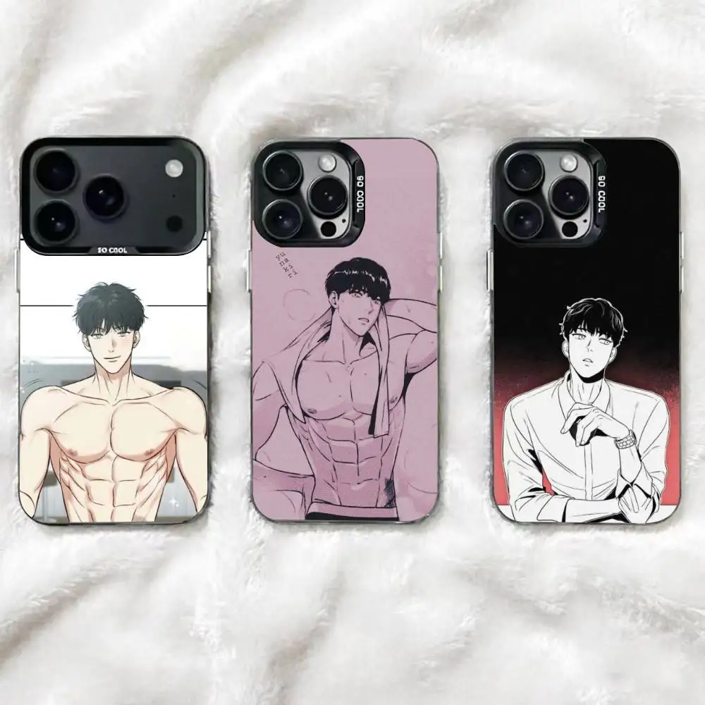 

Yaoi BJ Anime Alex Phone Case For iPhone 17,16,15,14,13,12,11 Plus,Pro Max,XS,Colored Silver Plated Inside Cover
