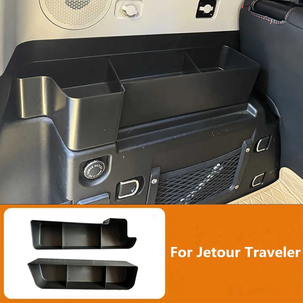

Car Rear Trunk Side Storage Box For Chery Jetour Traveler 2023 2024 2025 T2 T1 Modification Trunk Storage Box Accessories