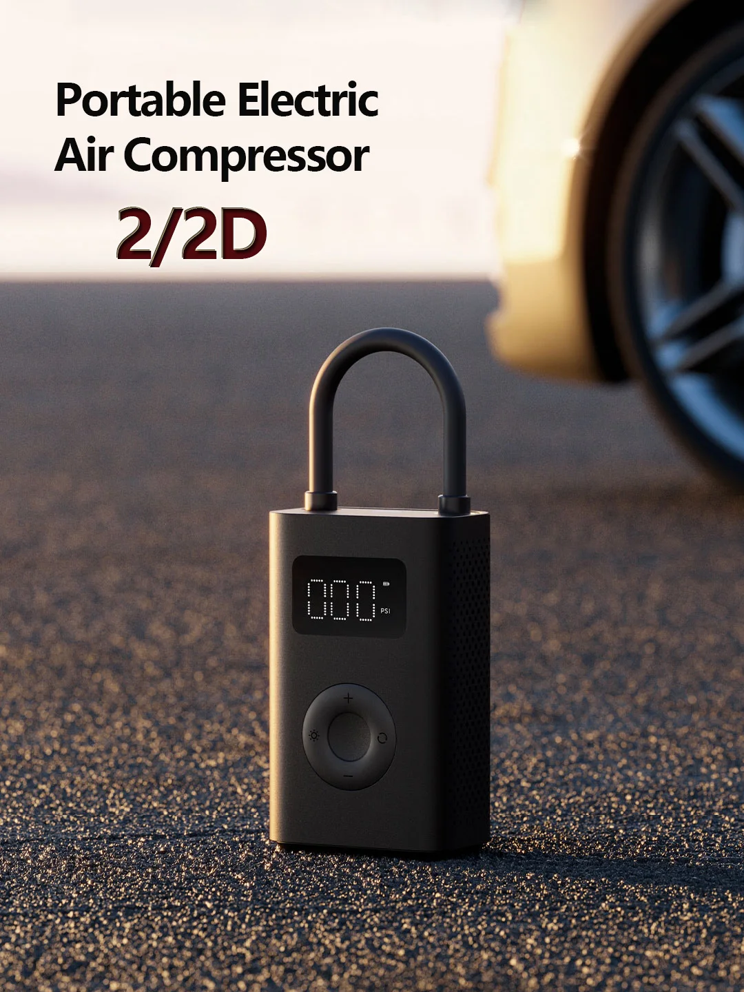 Xiaomi Mijia draagbare luchtcompressor 2/2D, digitale bandenpomp elektrische luchtpomp voor autofietsen en motorfietsen - afbeelding 2