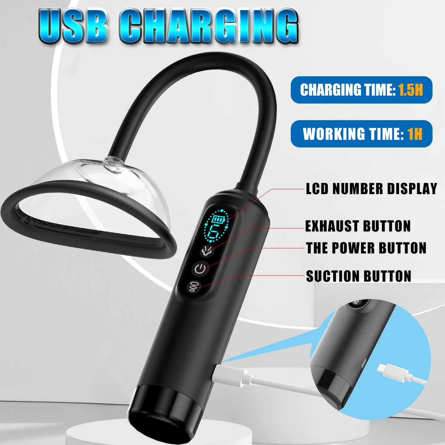 Pussy Pump Vibrator Sucking Toys BDSM Electric Vacuum Suck Vagina Sex Pump 7 Suction Female Sex Toy Clit Nipple Sucker for Women view 5