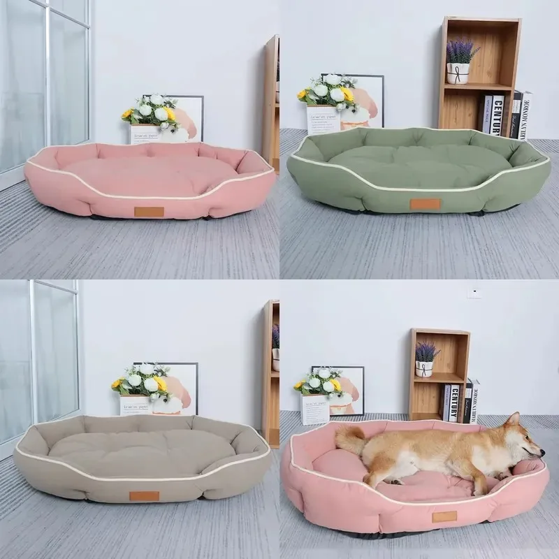 Customizable Color Solid Large Space Pet Bed for Cats and Dogs Four Seasons Comfortable Breathable Washable Sofa Style