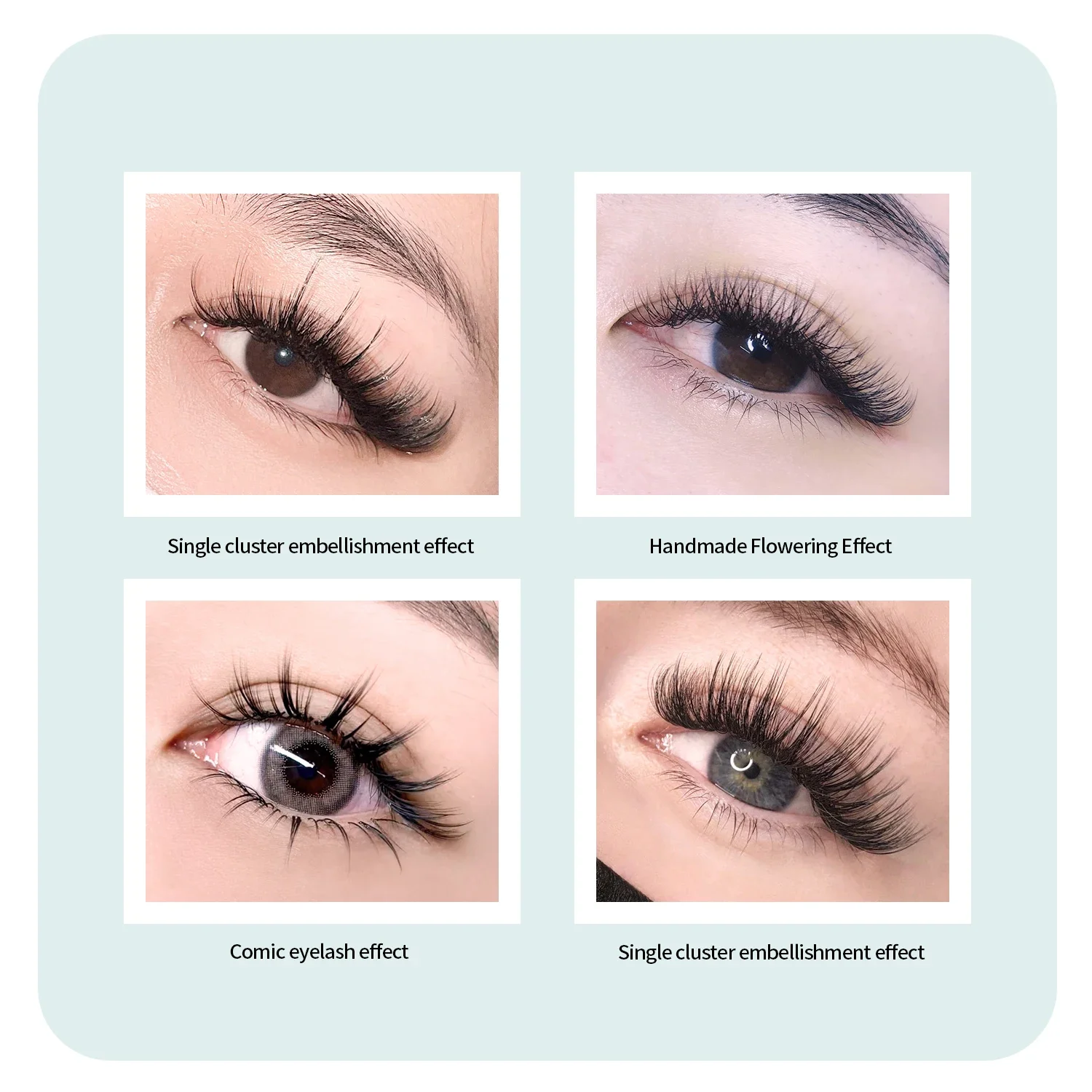 ANNAFRIS 5D Flower Fairy Individual Lash Extensions Soft Natural Fairy Flora Cluster Eyelash Volume Easy Fan EyeLashes