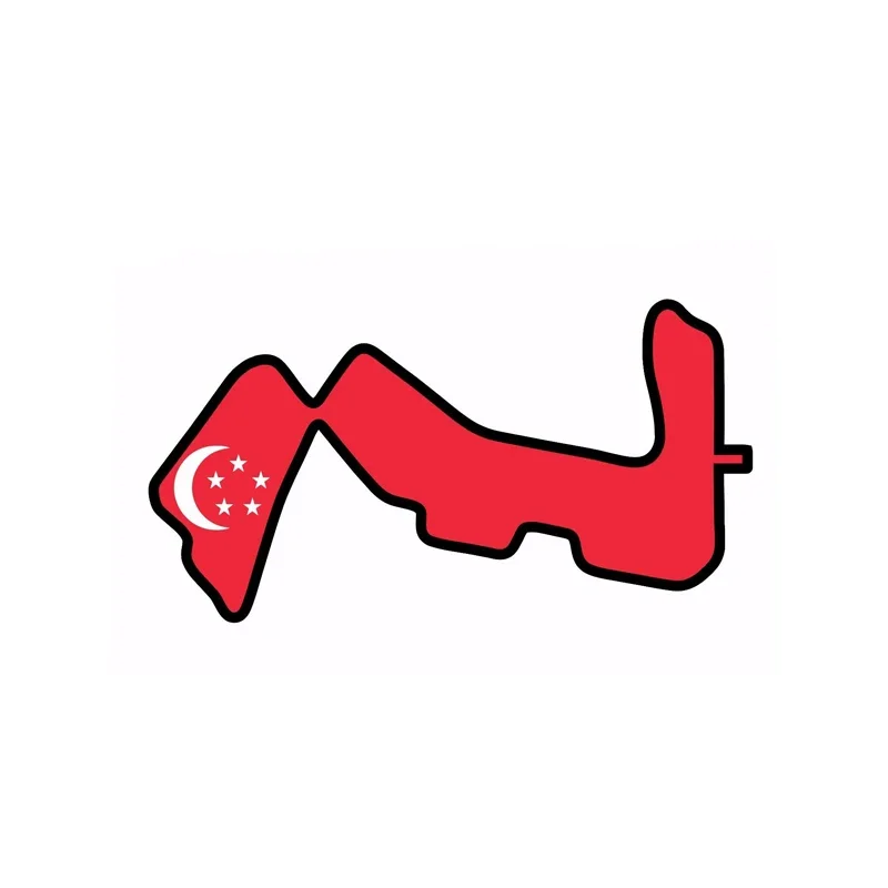

Creative Singapore Marina Bay Street Flag Decal Car Sticker