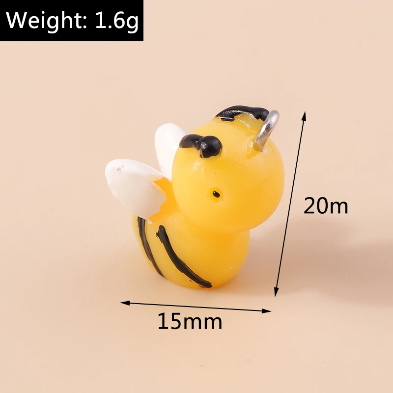 10 stücke Gemischte Niedlichen Tier Charms Hahn Milch Kuh Schwein Schildkröte Biene Ente Anhänger Für Schmuck Machen DIY Halskette Armband mithelfer – Detail 13
