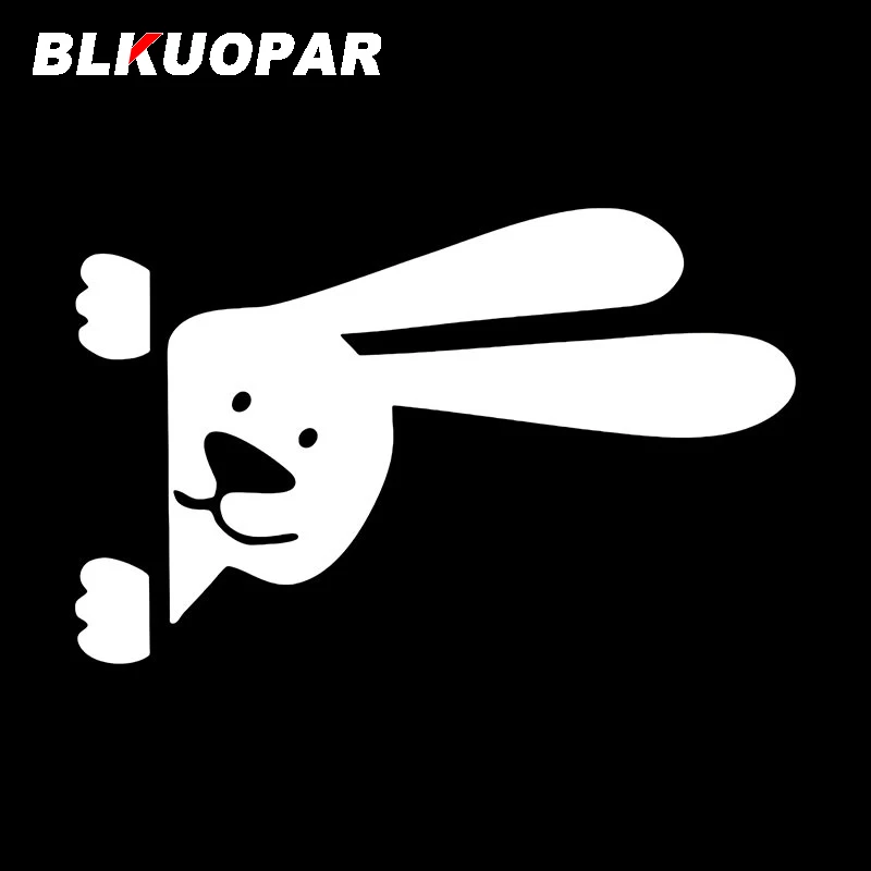 BLKUOPAR Cartoon Rabbit Tilts Its Head To Look Car Stickers Animal Decals Waterproof Die Cut Lovely Graphics Windows VAN Lable
