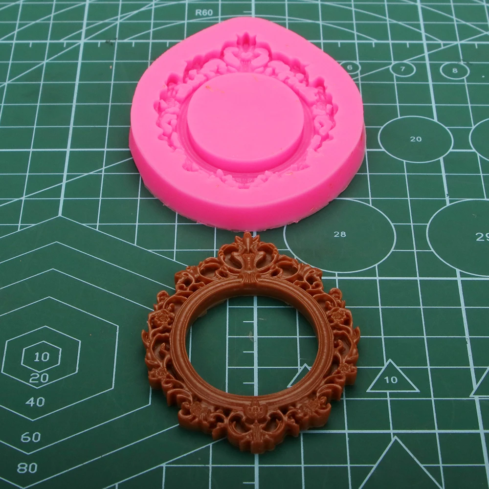 Round Frame Molding Silicone Molds for Fondant Cake Decorating Molded Door Window Border, Wax Mould, Resin Mould, Jewelry Mould