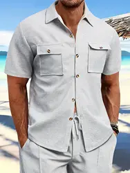 Men's shirt new outdoor can go out men's short sleeve clothes casual jacket summer men's sportswear spring summer shirt