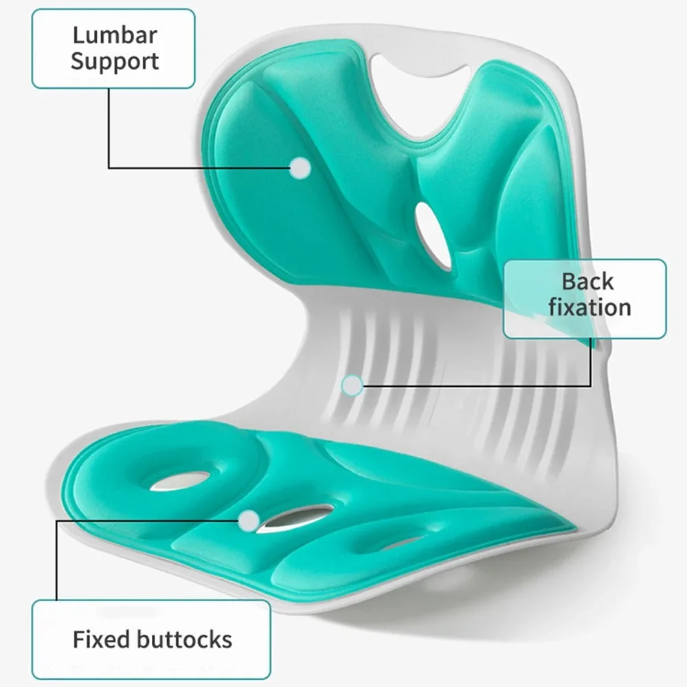 Cojín Ergonómico  Soporte Lumbar para Silla  Oficina, Almohadilla  Corrección  Postura para Niños, para Mejorar la Postura al Se