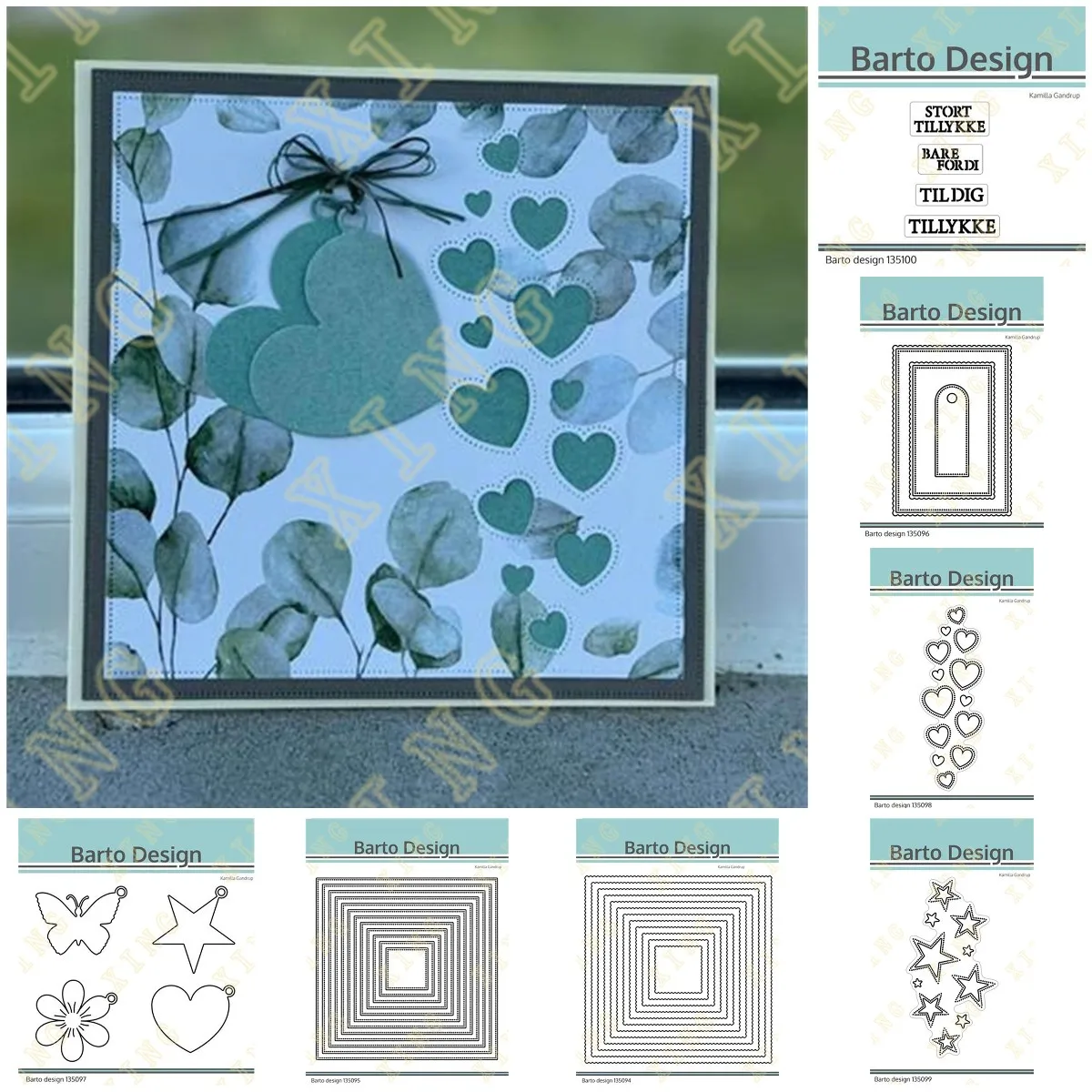 

Sweet Hangers Danske Tekster Metal Cutting Dies Scrapbooking New Make Photo Album Card Diy Paper Embossing Craft Supplies