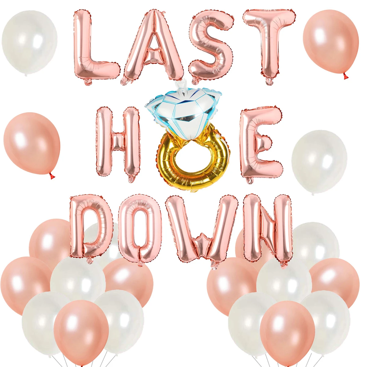 

Cheereveal Last Hoe Down Balloons Cowgirl Bachelorette Party Decorations Diamond Ring Balloon Bridal Shower Party Decor Supplies