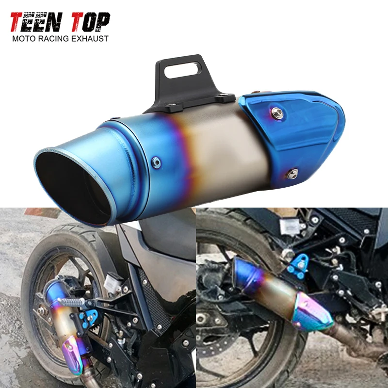 

51mm Universal Motorcycle Exhaust Elbow For CFMOTO MT450 450SR NK400 NK650 310mm Exhaust Muffler Heat Shied Cover Silencieux