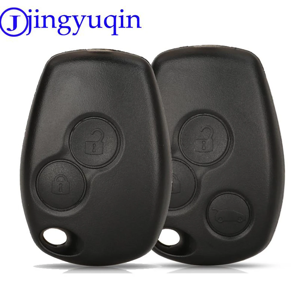 Jingyuqin 2 Pulsante Chiave Fob A Distanza Borsette Della Copertura Della Cassa Non Tagliata Per Renault Duster Modus Clio 3 Twingo DACIA Logan