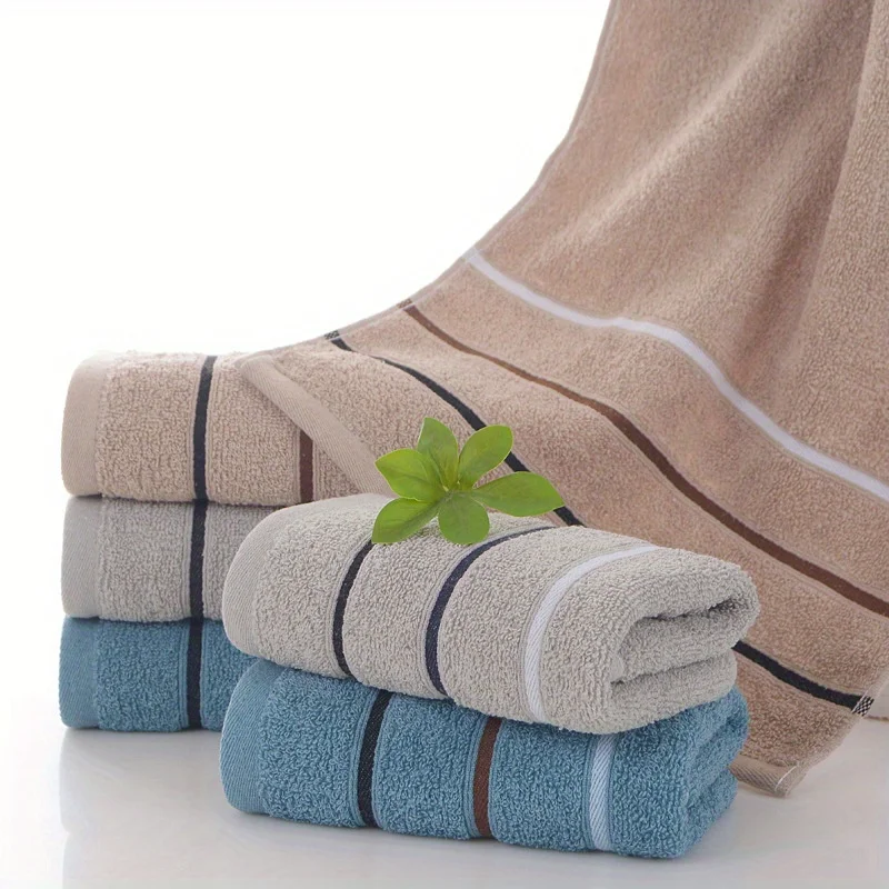 Various Colors Plush Cotton Towel Set - Perfect for both adults and young people for home use or camping，Makes a great gift for image 3