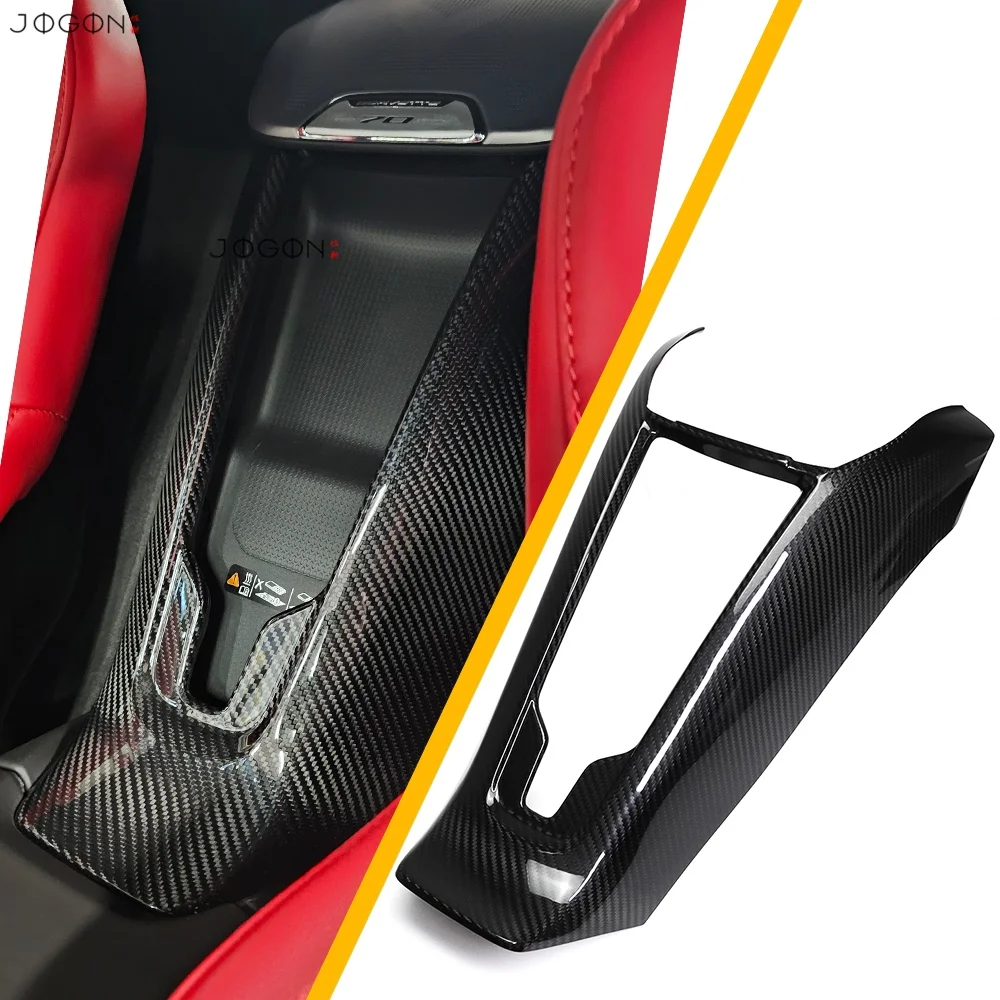 

Interior Upgrade For Corvette C8 Stingray Convertible Z06 Coupe Carbon Waterfall Console Wirelessn Charger Cover Panel Trim
