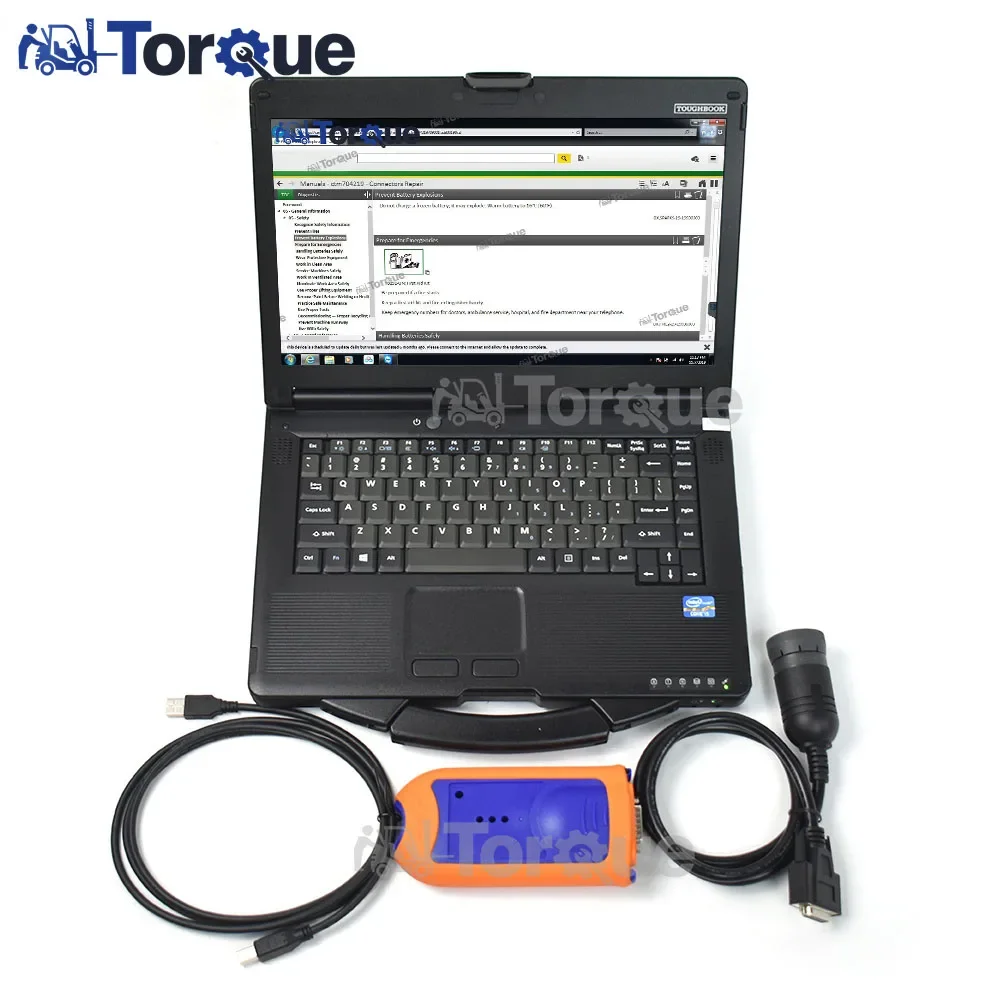 For EDL V2 Electronic Data Link for J-D Construction Agriculture Tractor Truck Diagnostic Tool+CF53 Laptop