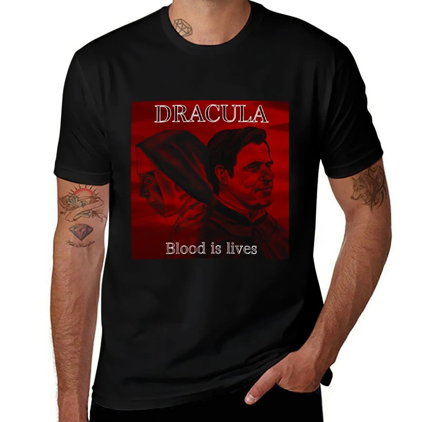 Dracula and Sister Agatha - Blood is lives T-Shirt Soft Durable Cotton T-Shirt