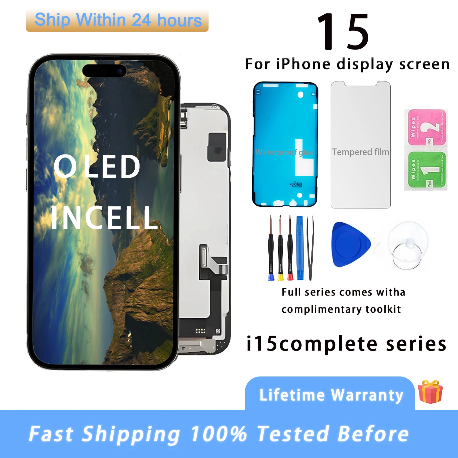 

HQESTARX AMOLED For iPhone 15Pro max,Screen Replacement Assembly Phone 15 Pro LCD Display SOFT OLED 15 Display 3D Touch
