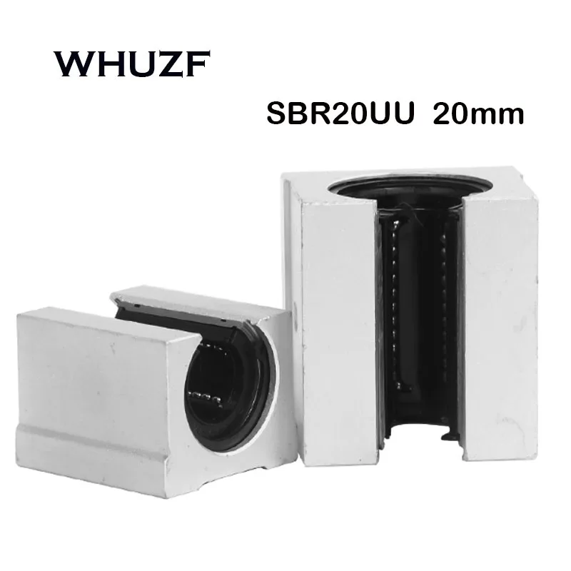 SBR20UU Aluminum Block 20mm High Quality Linear Motion Ball Bearing Slide Block Match Use SBR20 Linear Guide Rail CNC Parts