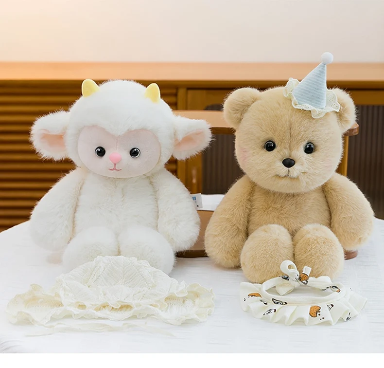 หมอนตุ๊กตาสัตว์น่ารักขนาด 30 ซม. สำหรับตกแต่งโซฟาและห้องเด็ก, หมอนรูปช้าง, หมอนรูปหมี, ของเล่นแกะทำจากใยฝ้าย PP สำหรับเด็กทารก