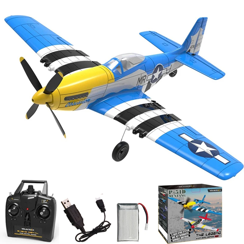 

Remote Control P51D Airplane One-key Aerobatic 2.4G 4-Ch Plane Mustang Aircraft EPP 400mm W/Xpilot Stabilization System