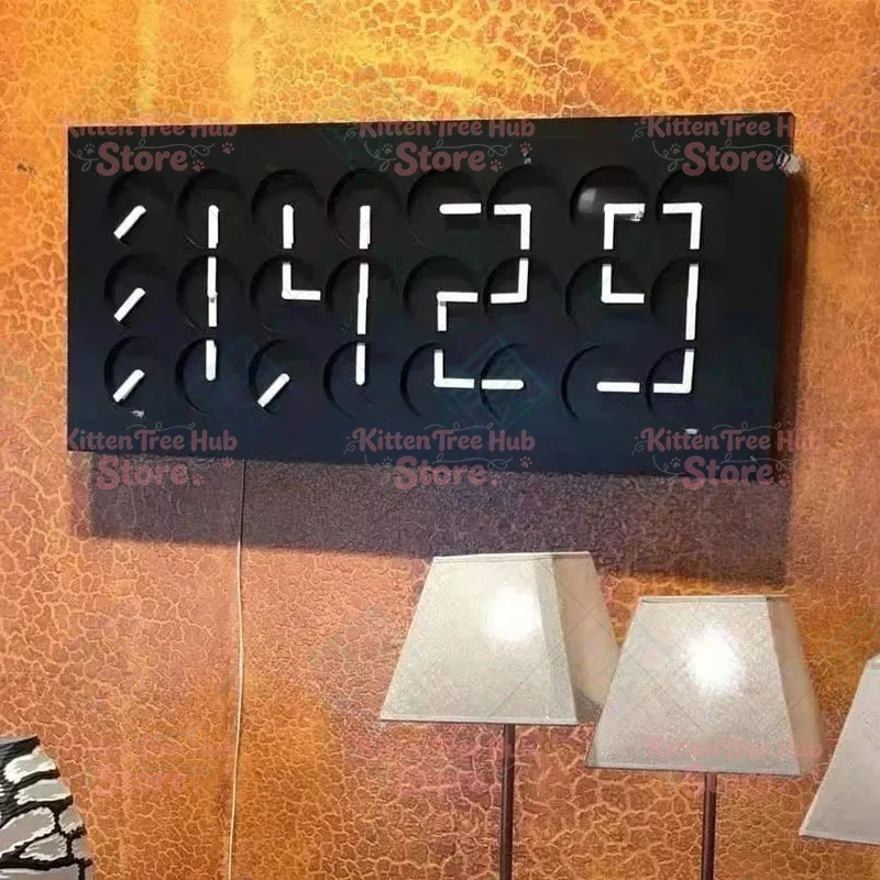 Mechanical Dynamic Interactive Installation Art Meichen Decorative Clock Creative Soft Decoration Wall Hanging Clock