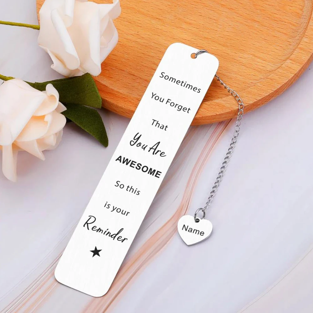 Inspirational gifts for men, thank you gifts, Christmas gifts for son and her, custom laser engraved bookmarks