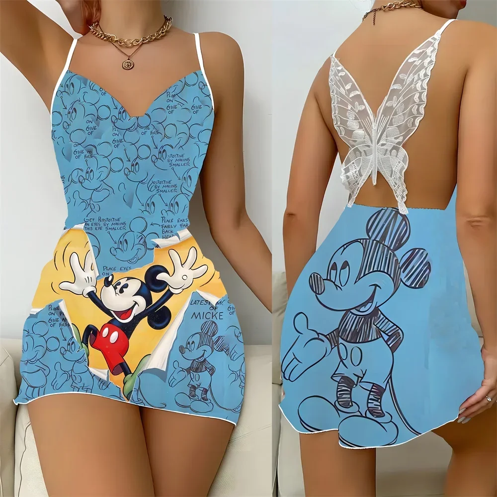 Summer New Lovely Cartoon Sleeveless Pajamas Woman Popular 2024 Sleepwear for Women and Sexy Style Women Sexy Woman Home Dress