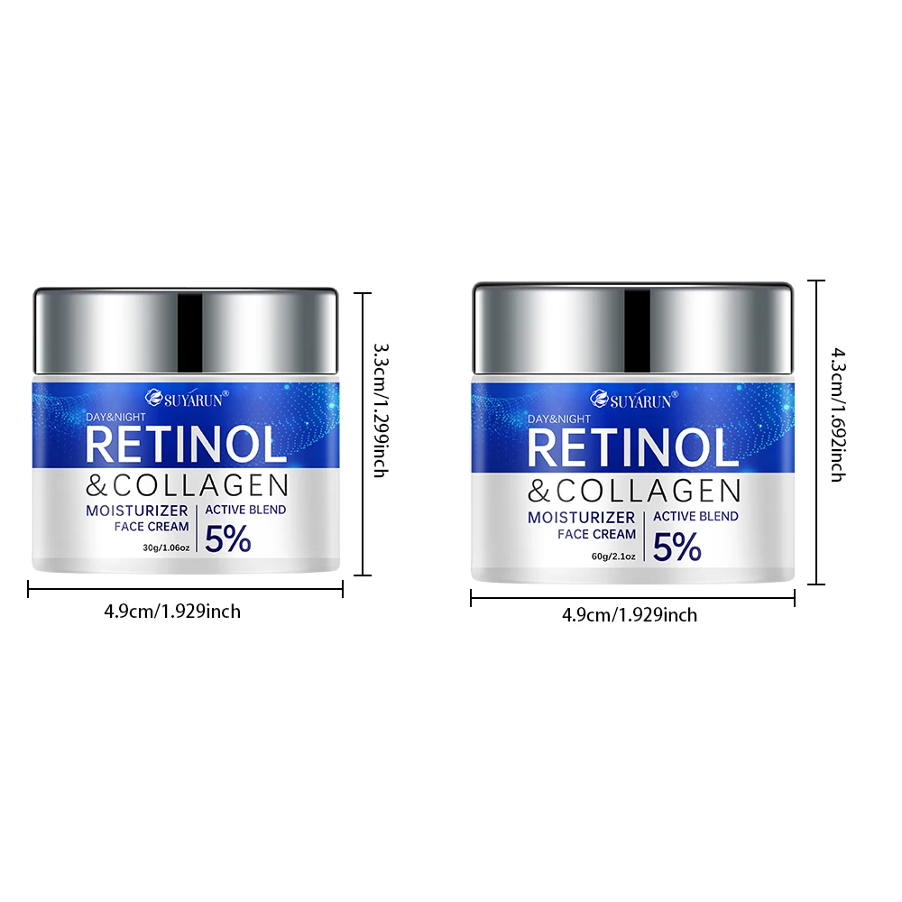 كريم وجه SUYARUN Retinol + الكولاجين - مخفض التجاعيد المضاد للشيخوخة ومرطب لشد البشرة | تعزيز الترطيب للبشرة الناضجة. #4