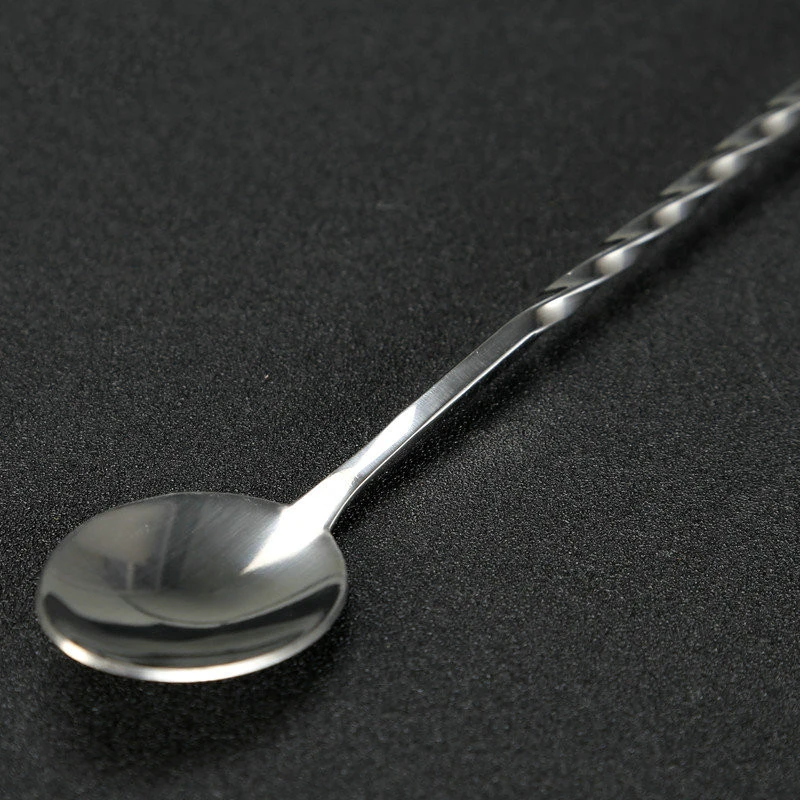 

29cm Stainless Steel Cocktail Bar Spoon Spiral Pattern Bar Teadrop Spoon Stir Spoon Bar Tool Bartender Tools Barware