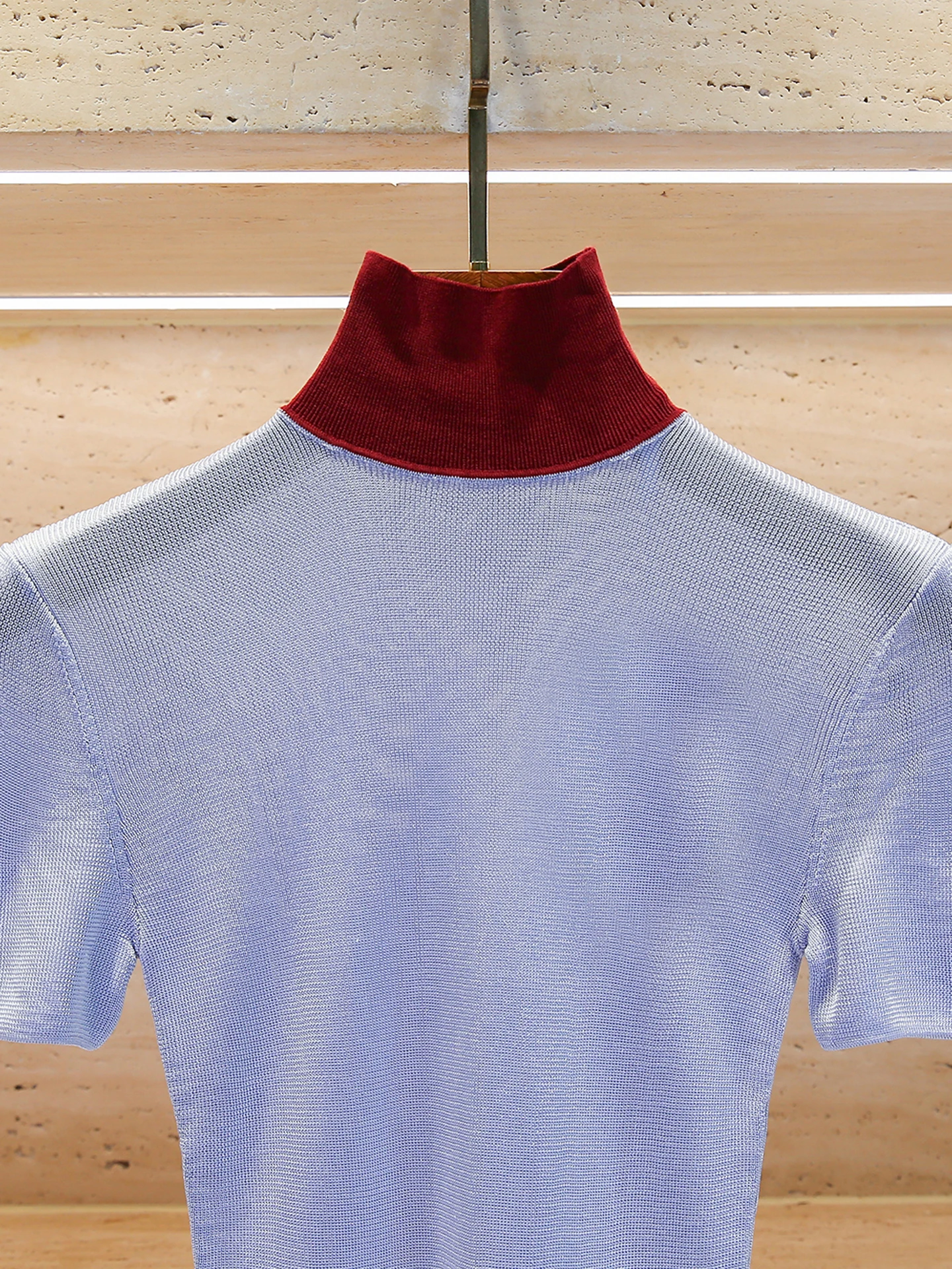 High-End Women's Knitted High Ne Slim Fit T-irt Top Versatile Sli Commute Sle ort Sve Regular Fit Knitwear