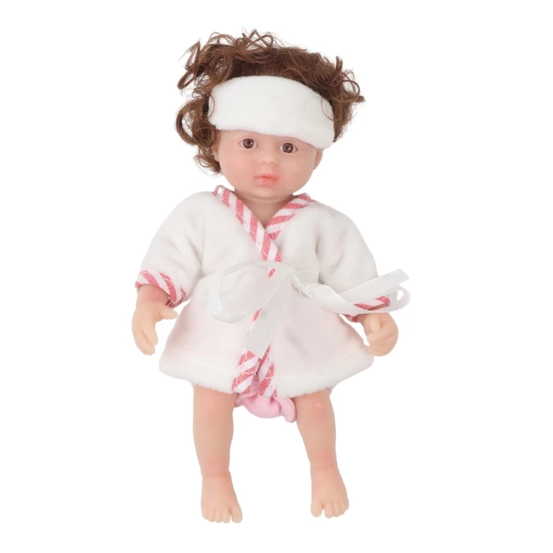 

F19F 6'' RolePlay Girl Reborns Toy Caucasian Infant Great Gift for Children