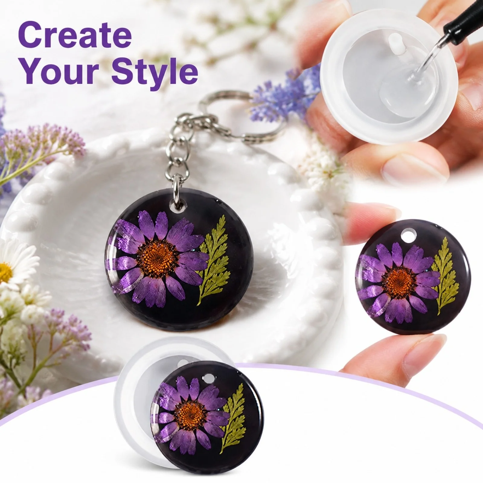 Water‑Drop Shape Silicone Resin Mold Teardrop Pendant Casting Mould For Epoxy Resin DIY Jewelry Keyring Handcrafts Making Tool