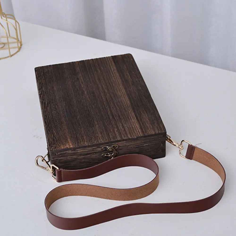 Sketch Box Wooden Writers Messenger Wood Box Handmade Portable Artist Tool Bag Retro Postman Bag Women Man view 4