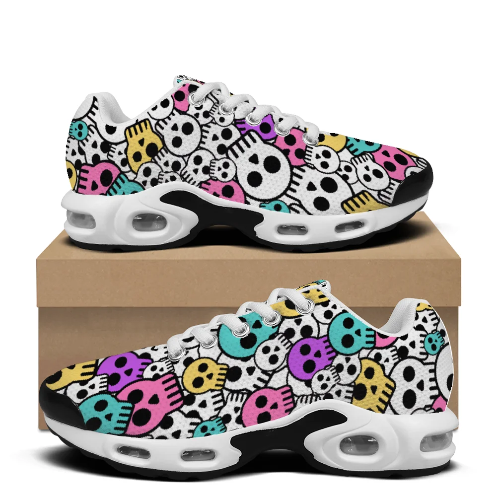 

Customizable color skull casual air-cushioned shoes breathable mesh upper unisex athletic shoes