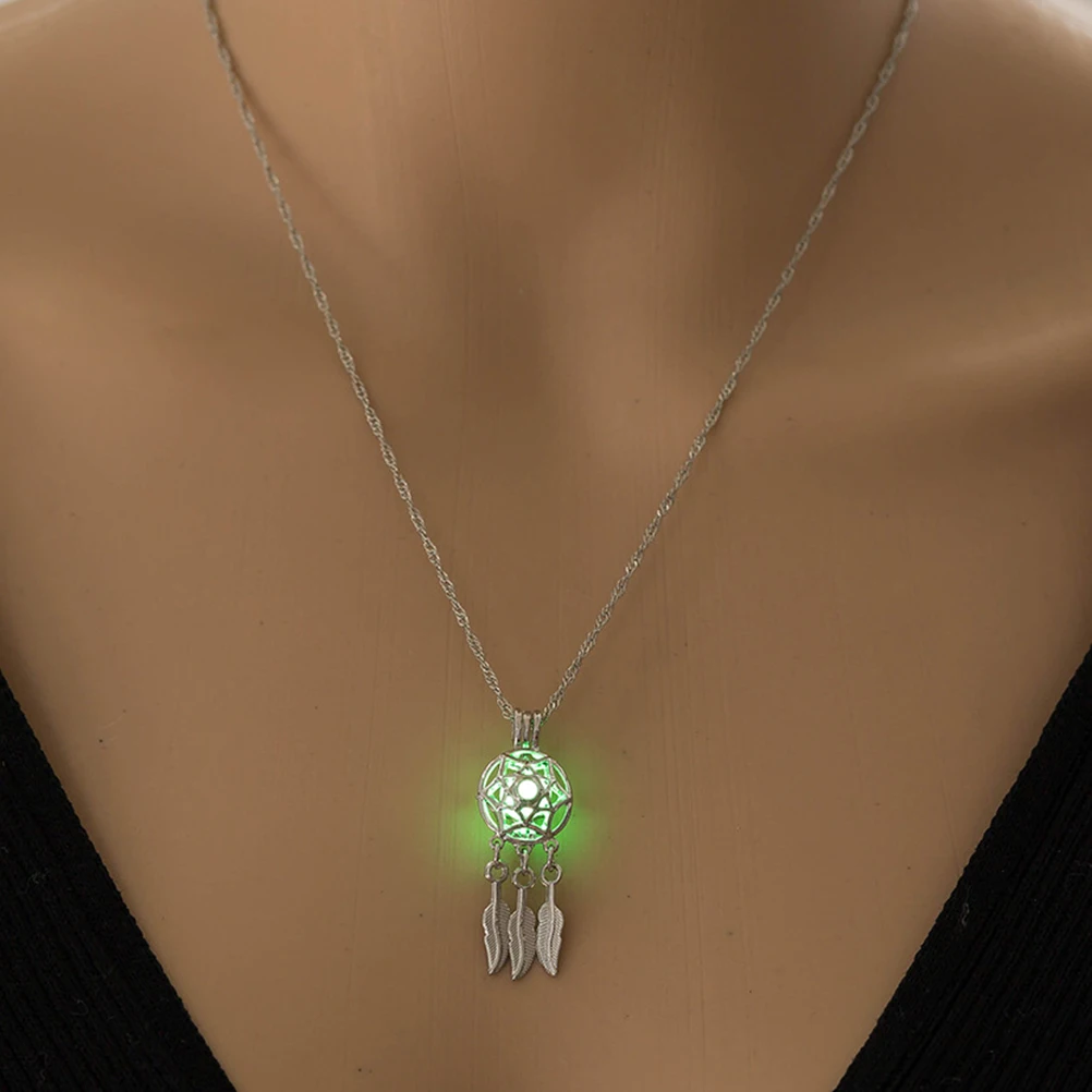 

3 Pcs Luminous Pendant Necklace Dreamcatcher Choker Fashionable and Versatile Jewelry