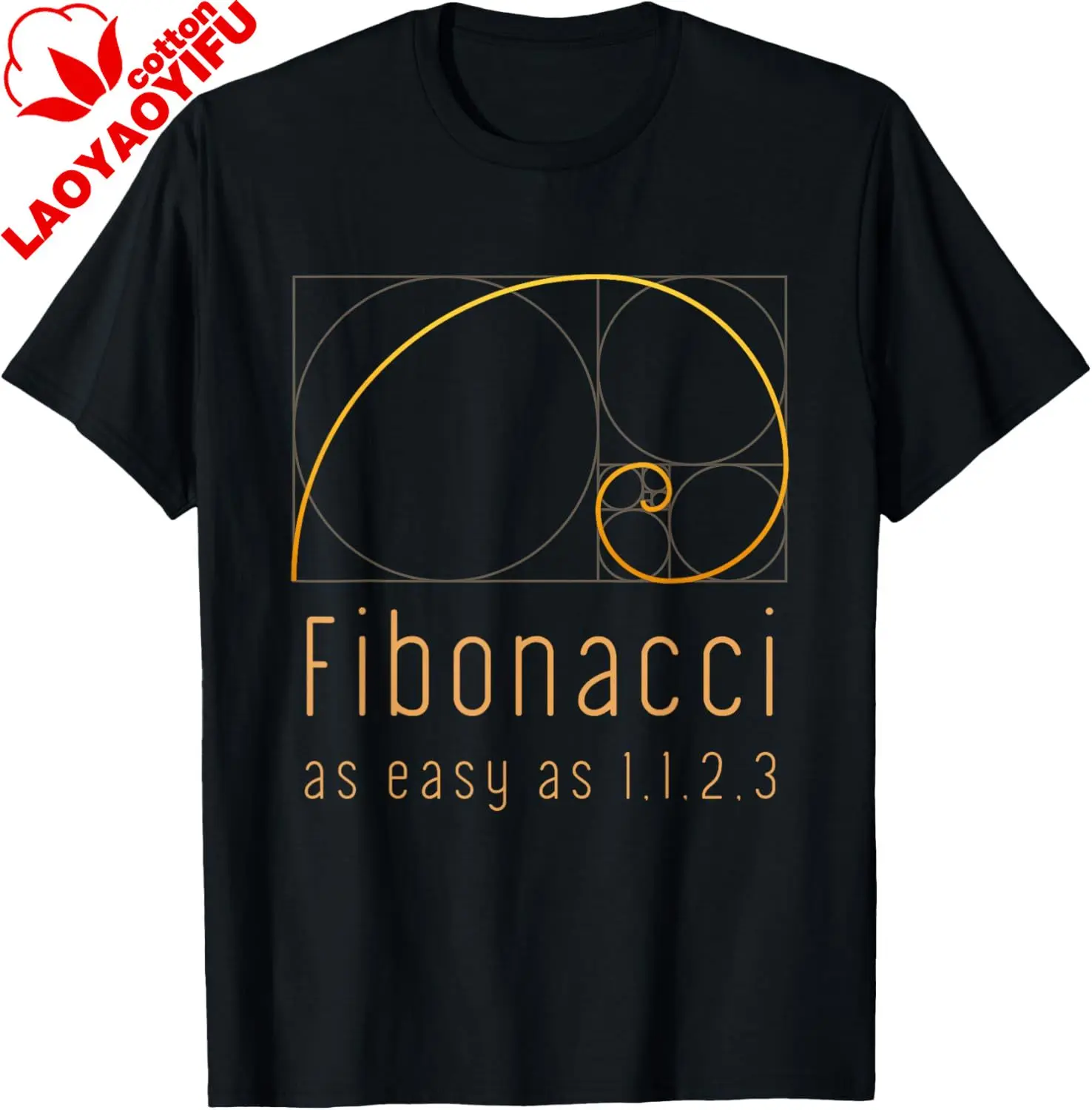 Fibonacci Sequence & Golden Ratio Math Nature T-Shirt Personalized T-shirt Mens Fashion Cotton Printed T-shirt Camiseta