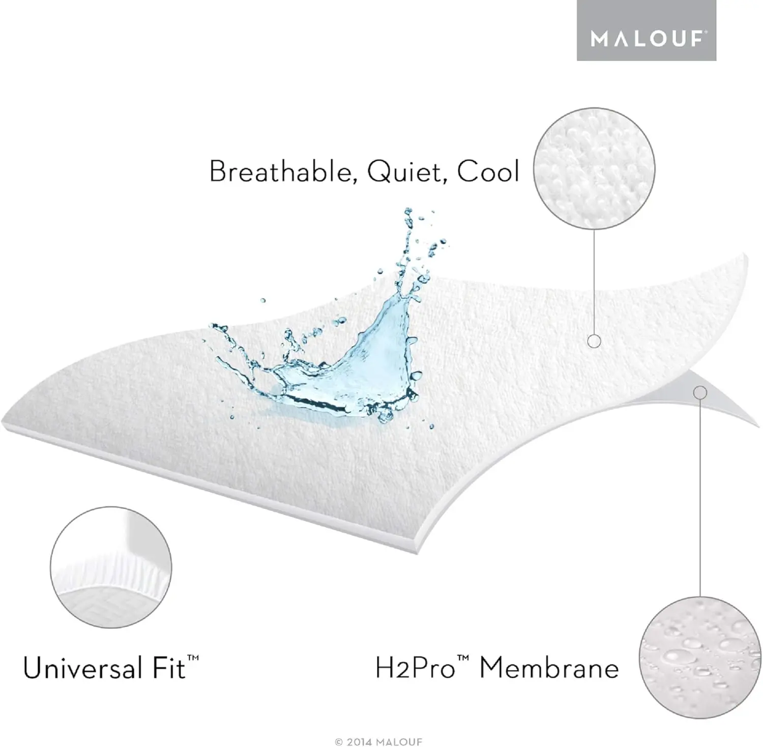 

Sleep Tite Hypoallergenic 100% Waterproof Mattress Protector - 15-Year U.S. Warranty - Vinyl Free - Cal King