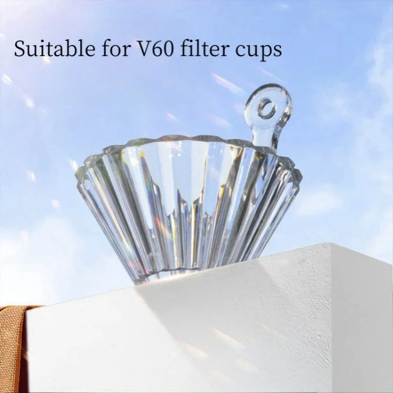 

Hand Made Coffee Cone Filter Cup Paper Press Origami Cake Filter Paper Press Assist Heat-resistant Suitable For V60 Filter Cup